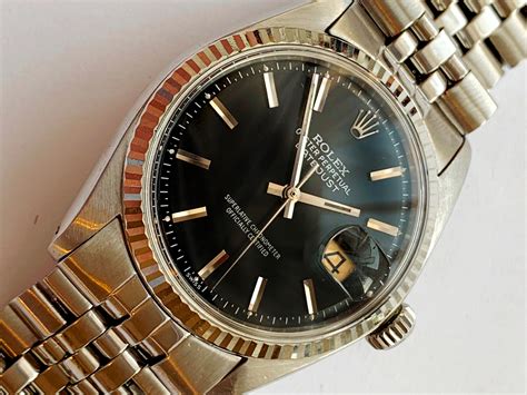 1968 rolex 1601 black dial date just|vintage rolex 1601 for sale.